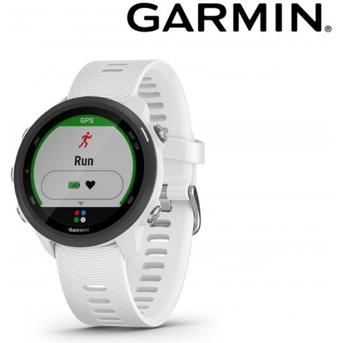 Часы GARMIN FORERUNNER® 245 Music белый с белым ремешком 010-02120-31