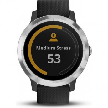 Часы GARMIN VIVOACTIVE 3 серебристые с черным ремешком