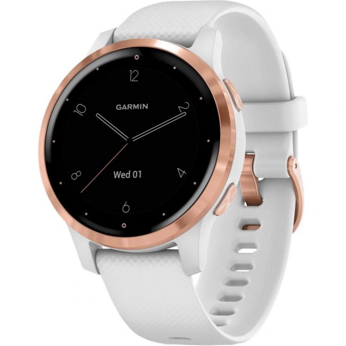 Часы GARMIN VIVOACTIVE 3 золотистые с белым ремешком 010-01769-07