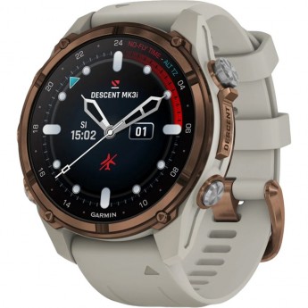 Часы-навигатор GARMIN DESCENT MK3I 43 мм BRONZE PVD TITANIUM WITH FRENCH GREY SILICONE BAND