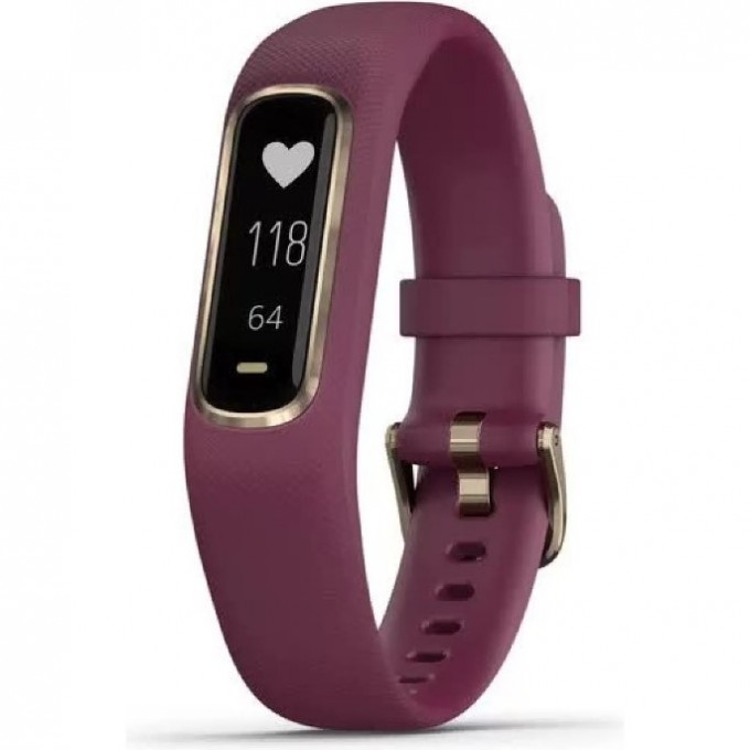 Фитнес-браслет (трекер) GARMIN VIVOSMART 4 бордовые с золотом 010-01995-21