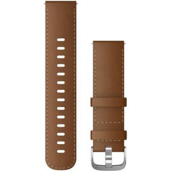 Ремешок GARMIN QUICK RELEASE BAND 22MM BROWN ITALIAN LEATHER/SILVER