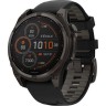 Смарт-часы GARMIN FENIX 8 – 47 мм, Solar Sapphire, титан с DLC-покрытием Carbon Gray и силиконовым ремешком черного/серого цвета 010-02906-11