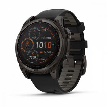 Смарт-часы GARMIN FENIX 8 Sapphire 47mm Solar Premium Multisport Серый с черным ремешком