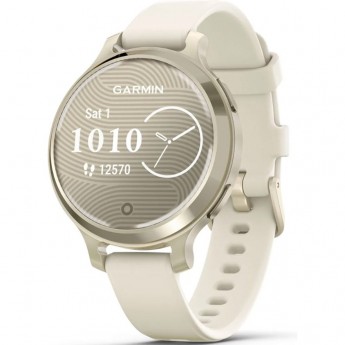 Смарт-часы GARMIN LILY 2 ACTIVE лунное золото с силиконовым ремешком цвета слоновой кости