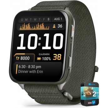 Смарт-часы GARMIN VENU X1 Moss with Titanium Caseback and Moss ComfortFit Nylon Band