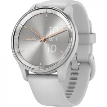 Смарт-часы GARMIN VIVOMOVE TREND с серебристым стальным безелем, серыми корпусом и ремешком